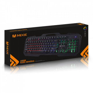 Tastatura Gaming Mixie X800 Metal, Iluminata RGB