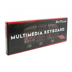 Tastatura multimedia DeTech DE6088, USB, negru