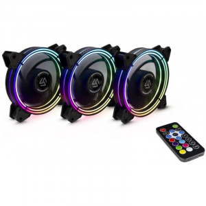 Ventilatoare Inter-Tech Alseye Halo 3.0 RGB, 3 Fan Pack, 120 mm