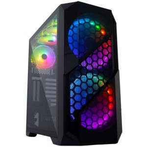 Carcasa Gaming Inaza Prism, USB 3.0, 5x Vent. 120 mm LED RGB, Panou transparent