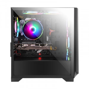 Carcasa Gaming Segotep Ares Black, Panou transparent, USB 3.0