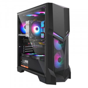Carcasa Gaming Segotep Gank 3, Middle Tower, USB 3.0, Panou transparent