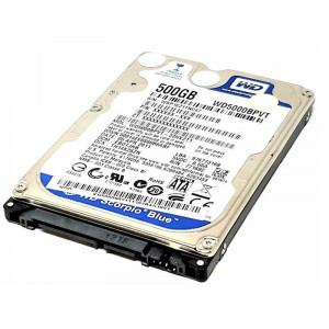 Hard Disk Laptop 500GB WD Scorpio Blue, SATA-II, 5400 RPM, cache 8MB, 9.5 mm