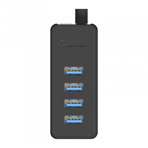 Hub USB Orico W5P-U3, 4 porturi, USB 3.0, negru