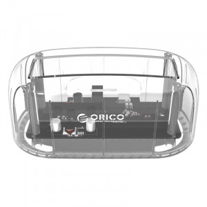 Rack extern HDD/SSD Orico 2.5/3.5" USB 3.0, transparent cu docking station