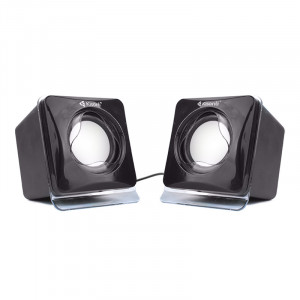 Boxe Kisonli V410, 2x 3W, alimentare USB, 1x jack 3.5mm, Negru