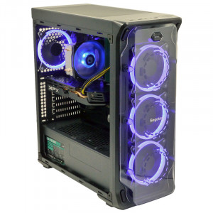 Calculator Gaming Segotep LUX V2, Intel Core i5 4590 3.3GHz, Asus CS-B, 16GB DDR3, 1TB, XFX RX 580 8GB DDR5 256-bit, DVI, HDMI, 600W