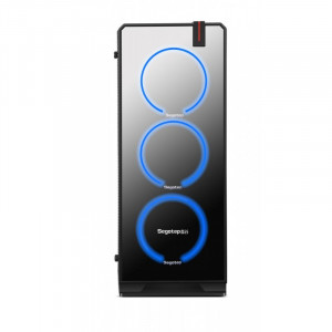 Carcasa Gaming Segotep Halo 7 Plus, Iluminare LED, USB 3.0, Panou Transparent, MiddleTower, Vent. 4x 120mm