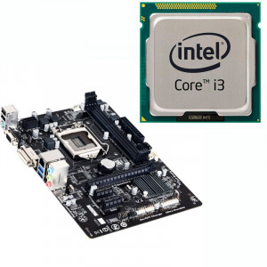 KIT Placa de baza GIGABYTE GA-H81M-DS2, Intel Core i3 4150 3.5GHz, Cooler CPU