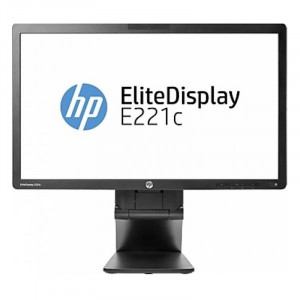 Monitor LED 21.5" HP EliteDisplay E221C, Grad A, 1920x1080, 7ms, VGA, DVI, CAMERA WEB, Cabluri Incluse