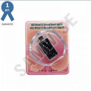Placa de sunet USB cu control pentru volum, 7.1