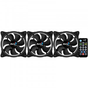 Ventilatoare Aerocool Eclipse 12 Pro ARGB 3 Fan Pack, 120 mm, telecomanda