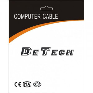 Cablu DeTech HDMI tata - HDMI tata, 3m, Impletit, Calitate superioara, Ecranat cu ferita, Contacte aurite