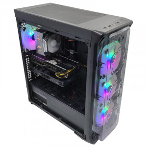 Calculator Gaming LuxBlack, Intel Core i5 4590 3.3GHz, GIGABYTE B85M-HD3, 16GB DDR3, SSD 128GB, 500GB, Sapphire R9 380x Nitro 4GB DDR5 256-bit, HDMI, 550W