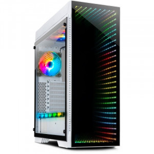 Carcasa Gaming Inter-Tech X-908 Infini2 Alba, USB 3.0 Type-C, Vent. 3x 120mm LED RGB, Panou transparent