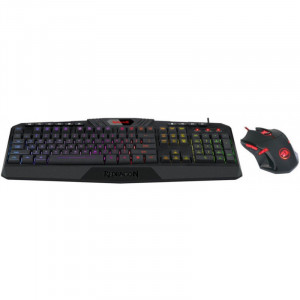 Kit Gaming Redragon S101 Combo, Tastatura Iluminata RGB, Mouse Optic 7200dpi