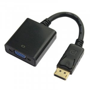 Adaptor DeTech DisplayPort tata - VGA mama, Negru