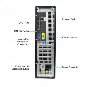 Calculator DELL 390 DT, Intel Core i3 2120 3.3GHz, 4GB DDR3, 250GB, nVIDIA GT 605 1GB DDR3, DVI, DisplayPort, DVD-RW