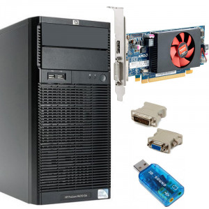Calculator HP Proliant ML110 G6, Intel Core i3 550 3.2GHz, 4GB DDR3 ECC, ATI Radeon HD 8490 1GB DDR3 64-bit, DVI, DisplayPort, 250GB, Placa sunet USB, Adaptor DVI-VGA