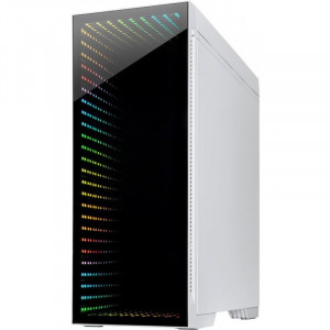 Carcasa Gaming Inter-Tech X-908 Infini2 Alba, USB 3.0 Type-C, Vent. 3x 120mm LED RGB, Panou transparent