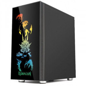 Carcasa Gaming Redragon SteelJaw Pro, MiddleTower, Panou transparent, USB 3.0, 4x 120mm, RGB Led
