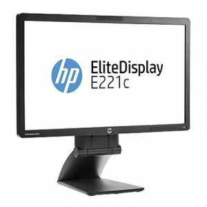Monitor LED 21.5" HP EliteDisplay E221C, Grad A, 1920x1080, 7ms, VGA, DVI, CAMERA WEB, Cabluri Incluse