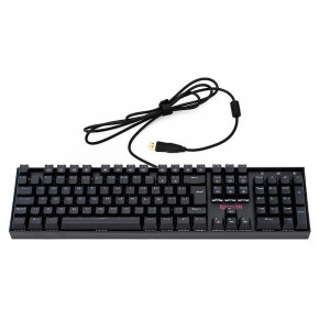 Tastatura Gaming Redragon Mitra Mecanica Red Switch, Iluminare LED, 12 taste multimedia, switch-uri rosii
