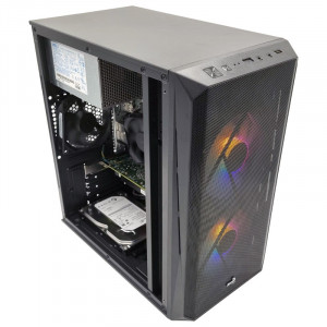 Calculator Gaming Aeroo 107 V2, Intel Core i5 4460 3.2GHz, Lenovo IS8XM, 8GB DDR3, SSD 128GB, 250GB, ATI R5 340X 2GB DDR3, DVI, 280W