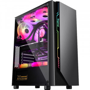 Carcasa Gaming Segotep Nova S6, USB 3.0, Panou Transparent