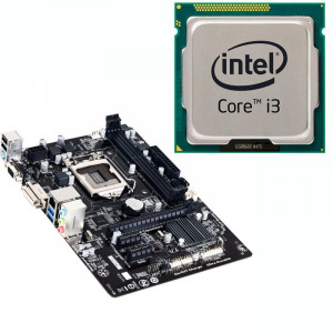 KIT Placa de baza GIGABYTE GA-H81M-DS2, Intel Core i3 4160 3.6GHz, Cooler CPU