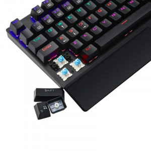 Tastatura Gaming T-DAGGER Destroyer Mecanica, Taste fara conflict, Iluminare LED RGB, Taste durabile (double shot inject)