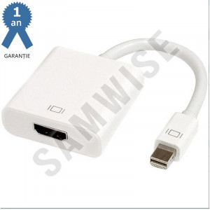 Adaptor DeTech mini DisplayPort tata- HDMI mama, Alb