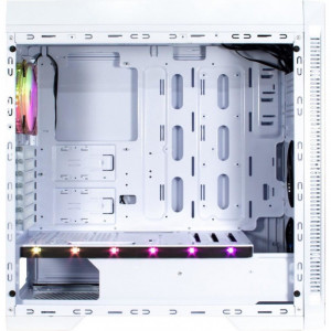 Carcasa Gaming Inter-Tech X-908 Infini2 Alba, USB 3.0 Type-C, Vent. 3x 120mm LED RGB, Panou transparent