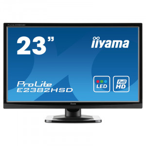 Monitor LED IIYAMA ProLite 23" E2382HSD, 1920x1080, 5ms, VGA, DVI, Cabluri incluse