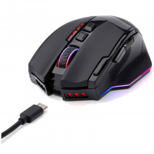 Mouse Gaming Redragon Sniper Pro RGB wireless / cu fir, 16000 dpi, 9 butoane, Iluminare LED