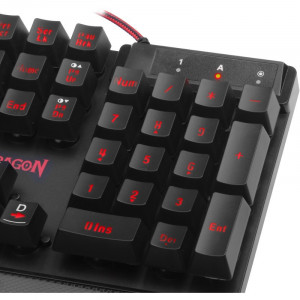 Tastatura Gaming Redragon Yaksa Black K505-BK, Iluminare LED, Open Box